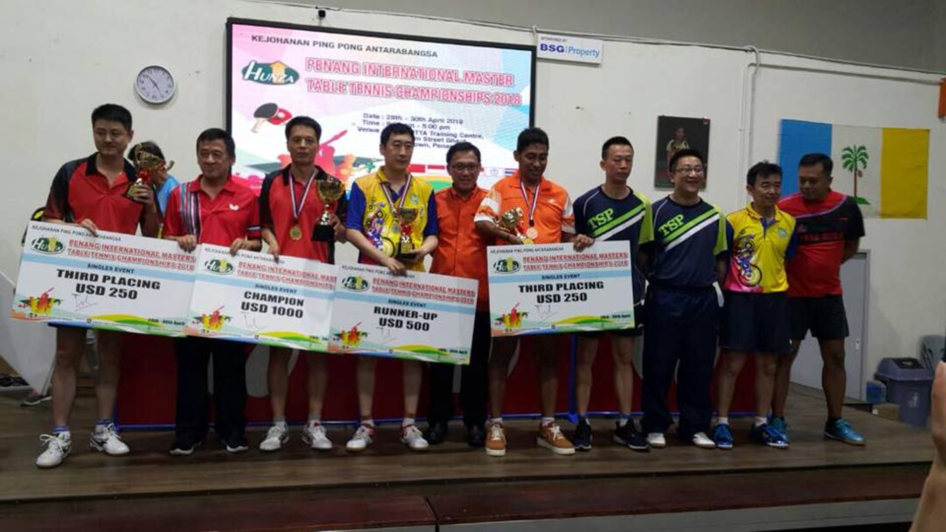 Winner for Singles Event